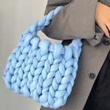 【8色展開】もこもこ手編みハンドバッグ