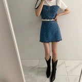 デニムビスチェ3点セットアップ