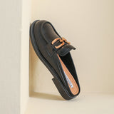 チェーンベルトミュールローファー