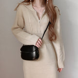 セーラーカラーニットワンピース