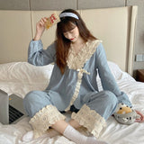 裾レースルームウェア