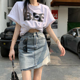 アシメダメージミニスカート