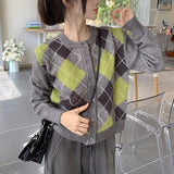 アーガイルカーディガン