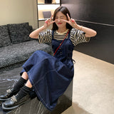 デニムサロペットワンピース