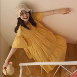 ティアード半袖ワンピース