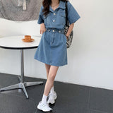 セットアップ風デニムワンピース