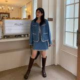 レディウォッシュドデニムセットアップ