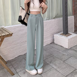 ハイウエストストレートカラーパンツ