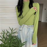 【19色展開】ベーシックハイネックトップス