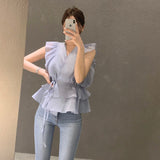 ウエストリボンシアーブラウス