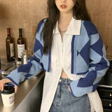 アーガイルカーディガン/ボレロ