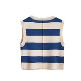 ボーダーショートニット