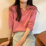 ポロ襟サマーニット