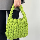 【8色展開】もこもこ手編みハンドバッグ