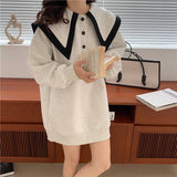 ビッグカラースウェットワンピース