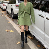 ワッフルカーディガンセットアップ