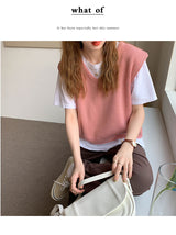 【7色展開】シンプルVネックベスト