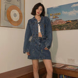 ダメージデニムセットアップ