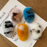 ふわふわリアルファーヘアクリップ