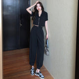 半袖ショートジャケットセットアップ