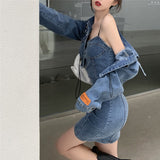 デニムワンピースセットアップ