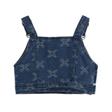 ジャガードデニムビスチェセット