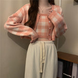 ギンガムチェックカーディガンセット