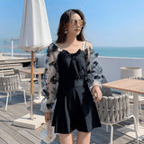 バタフライスリーブワンピーススイムウェア