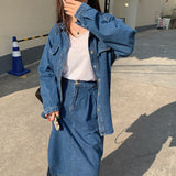 デニムシャツセットアップ