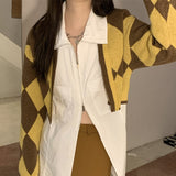 アーガイルカーディガン/ボレロ