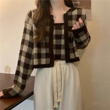 ギンガムチェックカーディガンセット