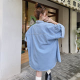 オーバーサイズデニムシャツワンピース