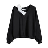 アシメデザインスウェットトップス