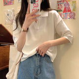 ポロ襟サマーニット