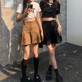 レースアッププリーツスカート