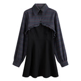 チェックショートシャツワンピースセット