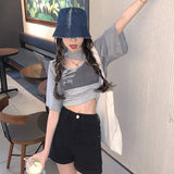 アシメデザイン半袖Tシャツ