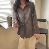 【8色展開】サンカットシースルーシャツ