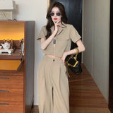 半袖ショートジャケットセットアップ