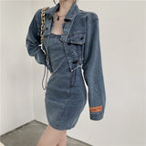 デニムワンピースセットアップ