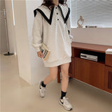 ビッグカラースウェットワンピース