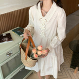 トリオフラワーシャツワンピース