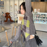 アーガイルカーディガン