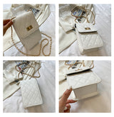 キルティングフラップマホショルダー