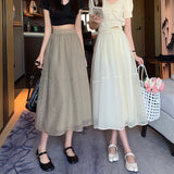 シアーAラインフレアスカート