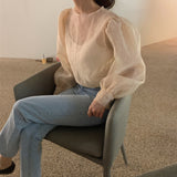 しわ加工デザイントップス