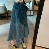 マーメイドテールデニムロングスカート