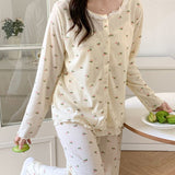 3点セット小花柄ルームウェア