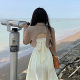 バックリボンジャケットワンピースセットアップ