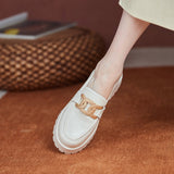 厚底ベルトローファー